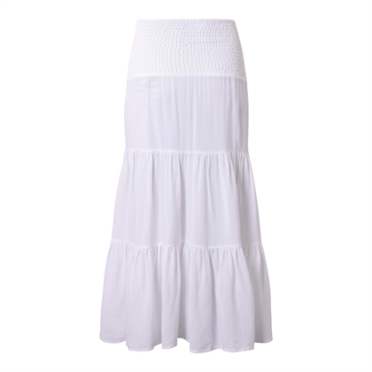 Hound pige maxi smock nederdel long - white